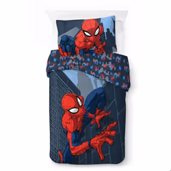 Parure de lit enfant Spiderman Rues de la Ville lit simple
