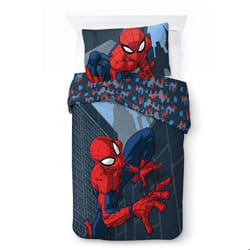 Parure de lit enfant Spiderman Rues de la Ville lit simple