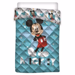 Couette - Disney - Mickey - 140x200 cm - Réversible - Polyester - Lavable en machine