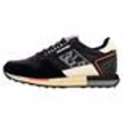 Tennis Basket Basses Napapijri Virtus Noir/Gris Homme - NAPAPIJRI - Cuir - Homme - Lacets - Noir/gris - Plat