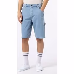 dickies textile unisexee homme garyville denim short bleu