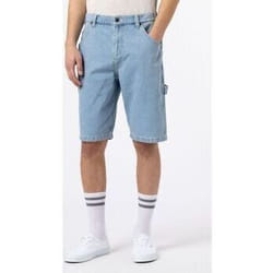 dickies textile unisexee homme garyville denim short bleu
