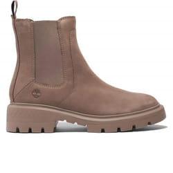 Bottes Chelsea Timberland Cortina Valley pour Femme en Cuir Gris à Fermeture Élastique