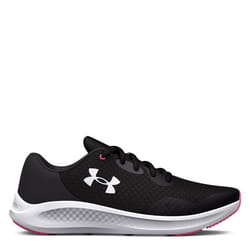 Chaussures de course - UNDER ARMOUR - Ggs Charged Pursuit 3 - Enfant Fille - Noir/gris - Drop 10 mm