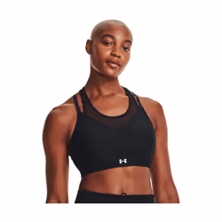 T-shirt UNDER ARMOUR UA Infinity Mesh Low Noir - Femme/Adulte - Fitness - Running - Manches courtes