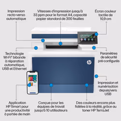 HP Color LaserJet Pro Imprimante multifonction 4302fdw, Couleur, Imprimante pour Petites/moyennes entreprises, Impression, copie, scan, fax, Sans fil; Imprimer depuis un téléphone ou une tablette; Chargeur automatique de documents - Vue supplémentaire 11