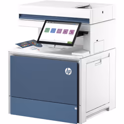 HP Color LaserJet Enterprise Flow Imprimante multifonction 6800zf, Impression, copie, scan, fax, Flow; Écran tactile; Agrafage; Cartouche TerraJet - Vue supplémentaire 4