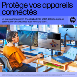 HP Station d'accueil Thunderbolt 280 W G4 avec câble combo - Vue supplémentaire 11