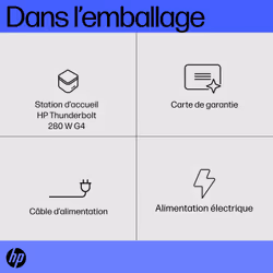 HP Station d'accueil Thunderbolt 280 W G4 avec câble combo - Vue supplémentaire 12