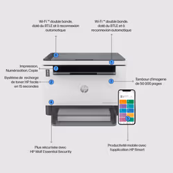 HP LaserJet Imprimante Tank MFP 1604w, Noir et blanc, Imprimante pour Entreprises, Impression, copie, numérisation, Numérisation vers e-mail; Numériser vers PDF - Vue supplémentaire 13