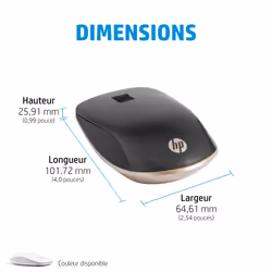HP 410 Souris Bluetooth ultra-plate blanche - Vue supplémentaire 12