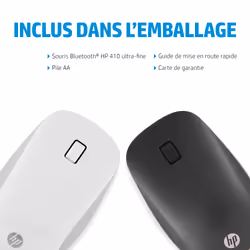 HP 410 Souris Bluetooth ultra-plate blanche - Vue supplémentaire 8