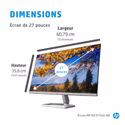 HP M27f écran plat de PC 27" Full HD LCD Noir, Argent - Vue supplémentaire 10