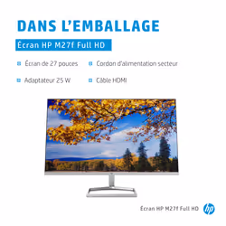 HP M27f écran plat de PC 27" Full HD LCD Noir, Argent - Vue supplémentaire 7