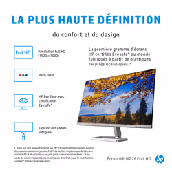 HP M27f écran plat de PC 27" Full HD LCD Noir, Argent - Vue supplémentaire 8