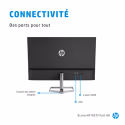 HP M27f écran plat de PC 27" Full HD LCD Noir, Argent - Vue supplémentaire 9