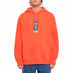 Sweat A Capuche Volcom Olivmoose Bright Red Homme