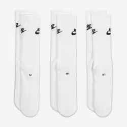 Chaussettes mi-mollet Nike Sportswear Everyday Essential (3 paires) - Blanc