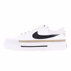 Chaussures basses cuir ou simili Wmns nike court legacy lift - Nike - Femme - Blanc - Lacets