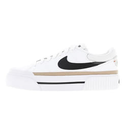 Chaussures basses cuir ou simili Wmns nike court legacy lift - Nike - Femme - Blanc - Lacets