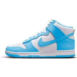 Basket Haute - NIKE - Dunk Hi Retro - Blanc/Bleu Ciel - Respirant - Mixte - Adulte