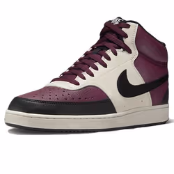 Chaussures Nike Court Vision Mid Next Nature pour Homme - Rouge - Lacets - Synthétique