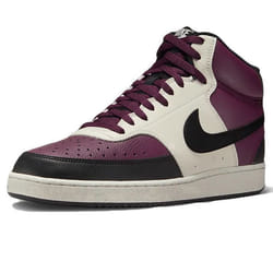 Chaussures Nike Court Vision Mid Next Nature pour Homme - Rouge - Lacets - Synthétique