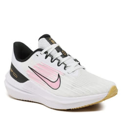 Chaussures de Running NIKE Air Winflo 9 pour Femme - Noir Blanc Rose - Usage Régulier