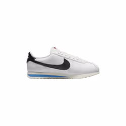 Baskets - Nike - CORTEZ - Homme - Blanc Noir - Cuir - Lacets - 47 EU