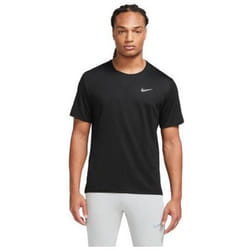 Tee-shirt de running - Nike - M NK DF UV Miler - noir/argent réfléchissant - manches courtes - homme