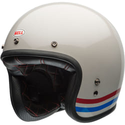 Bell Custom 500 Stripes Casque jet, blanc-rouge-bleu, taille S pour Hommes