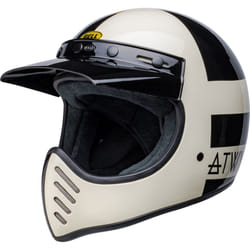 Bell Moto-3 Atwyld Orbit Casque de motocross, noir-blanc-or, taille S pour Hommes
