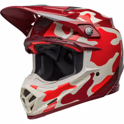 Bell Moto-9S Flex Ferrandis Mechant Casque de motocross, blanc-rouge-argent, taille M pour Hommes