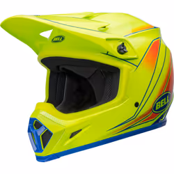 Bell MX-9 Mips Zone Casque de motocross, rouge-bleu-jaune, taille M pour Hommes