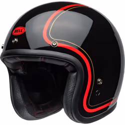 Bell Custom 500 Chief Casque jet, noir-rouge, taille M pour Hommes
