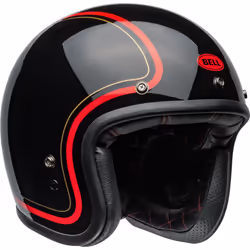 Bell Custom 500 Chief Casque jet, noir-rouge, taille XL pour Hommes