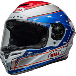 Bell Race Star DLX Flex Beaubier 24 Casque, blanc-rouge-bleu, taille S pour Hommes