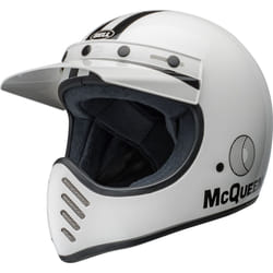 Bell Moto-3 Steve McQueen Casque de motocross, noir-blanc, taille S pour Hommes