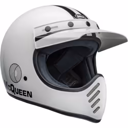Bell Moto-3 Steve McQueen Casque de motocross, noir-blanc, taille L pour Hommes