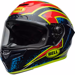 Bell Race Star DLX Flex Xenon Casque, noir-rouge-jaune, taille L pour Hommes