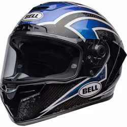 Bell Race Star DLX Flex Xenon Casque, noir-bleu-argent, taille L pour Hommes