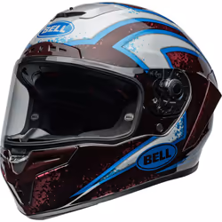 Bell Race Star DLX Flex Xenon Casque, rouge-bleu-argent, taille S pour Hommes