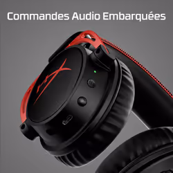 HyperX Casque gaming sans fil Cloud Alpha (noir-rouge) - Vue supplémentaire 6