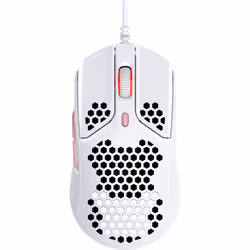 HyperX Pulsefire Haste - Souris pour gaming (blanc-rose), Ambidextre, Optique, USB Type-A, 3200 DPI, Rose, Blanc