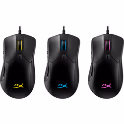 HyperX Raid Pulsefire - Souris de jeu (noir), Ambidextre, Optique, USB Type-A, 16000 DPI, Noir