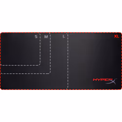 HyperX FURY S - Tapis de souris pour jeux - Chiffon (XL), Noir, Monochromatique, Vêtement, Tapis de souris de jeu