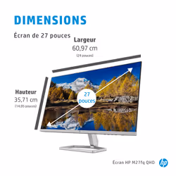HP Écran QHD M27fq - Vue supplémentaire 7