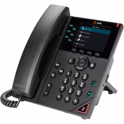POLY Téléphone IP VVX 350 à 6 lignes et compatible PoE