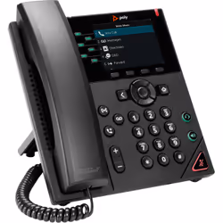 POLY Téléphone IP VVX 350 à 6 lignes et compatible PoE
