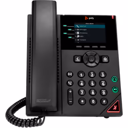 POLY Téléphone IP VVX 250 à 4 lignes et compatible PoE, Téléphone IP, Noir, Combiné filaire, 4 lignes, LED, 7,11 cm (2.8")